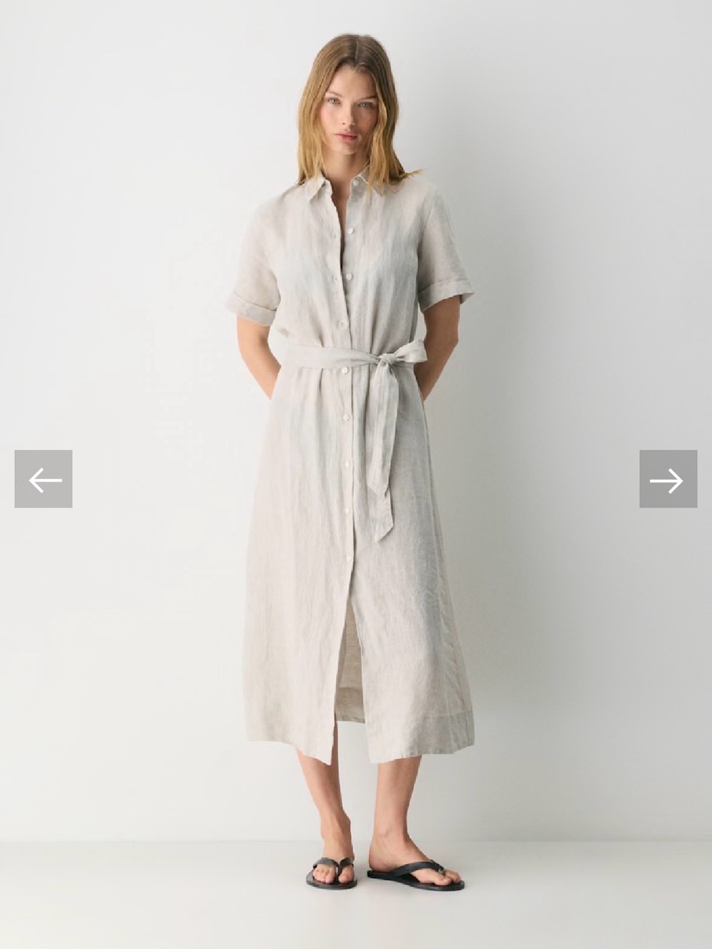 Aritzia Elena Linen Maxi Dress, Undyed Ecru